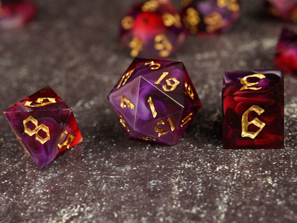 Magic Missile - Handmade Resin Dice Set
