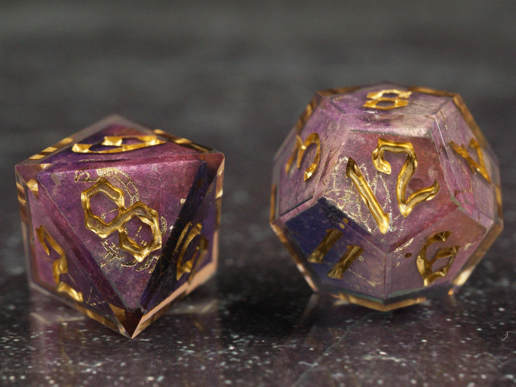 Cosmic Eclipse - Handmade Resin Dice Set