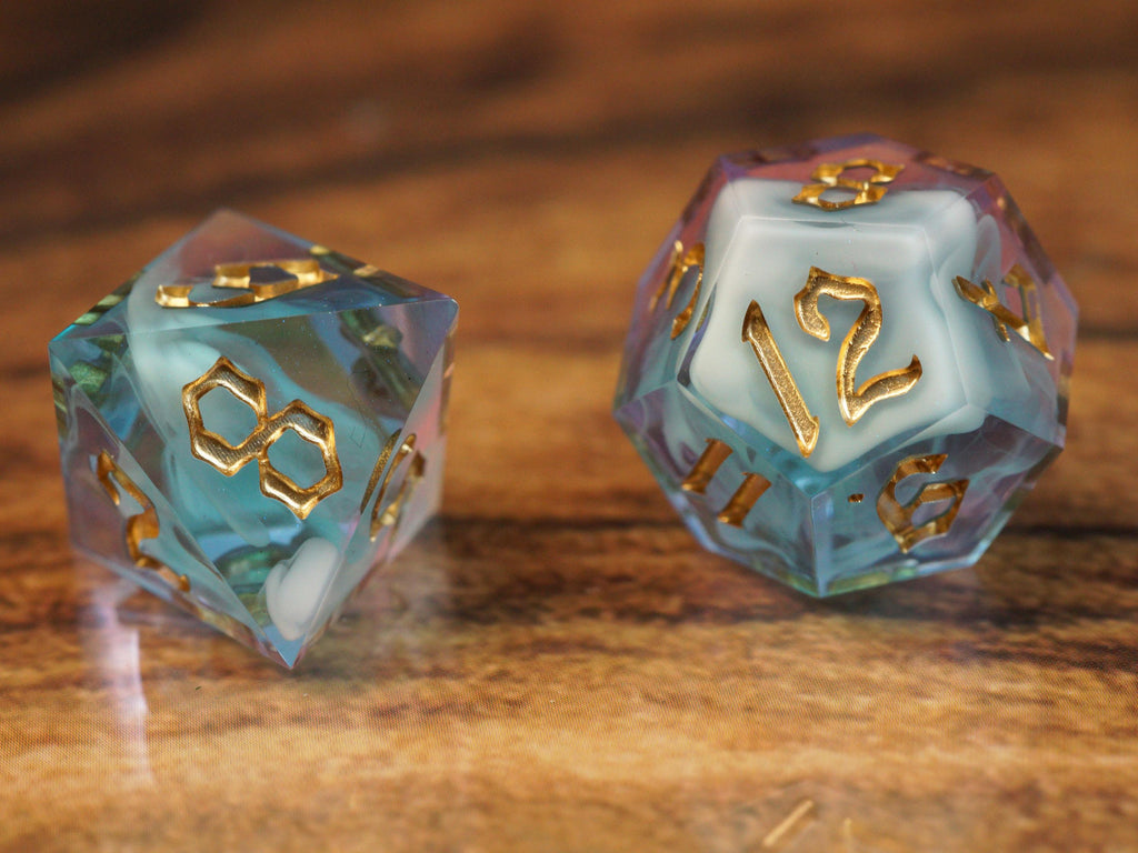 Ostara of the Dawn - Handmade Resin Dice Set