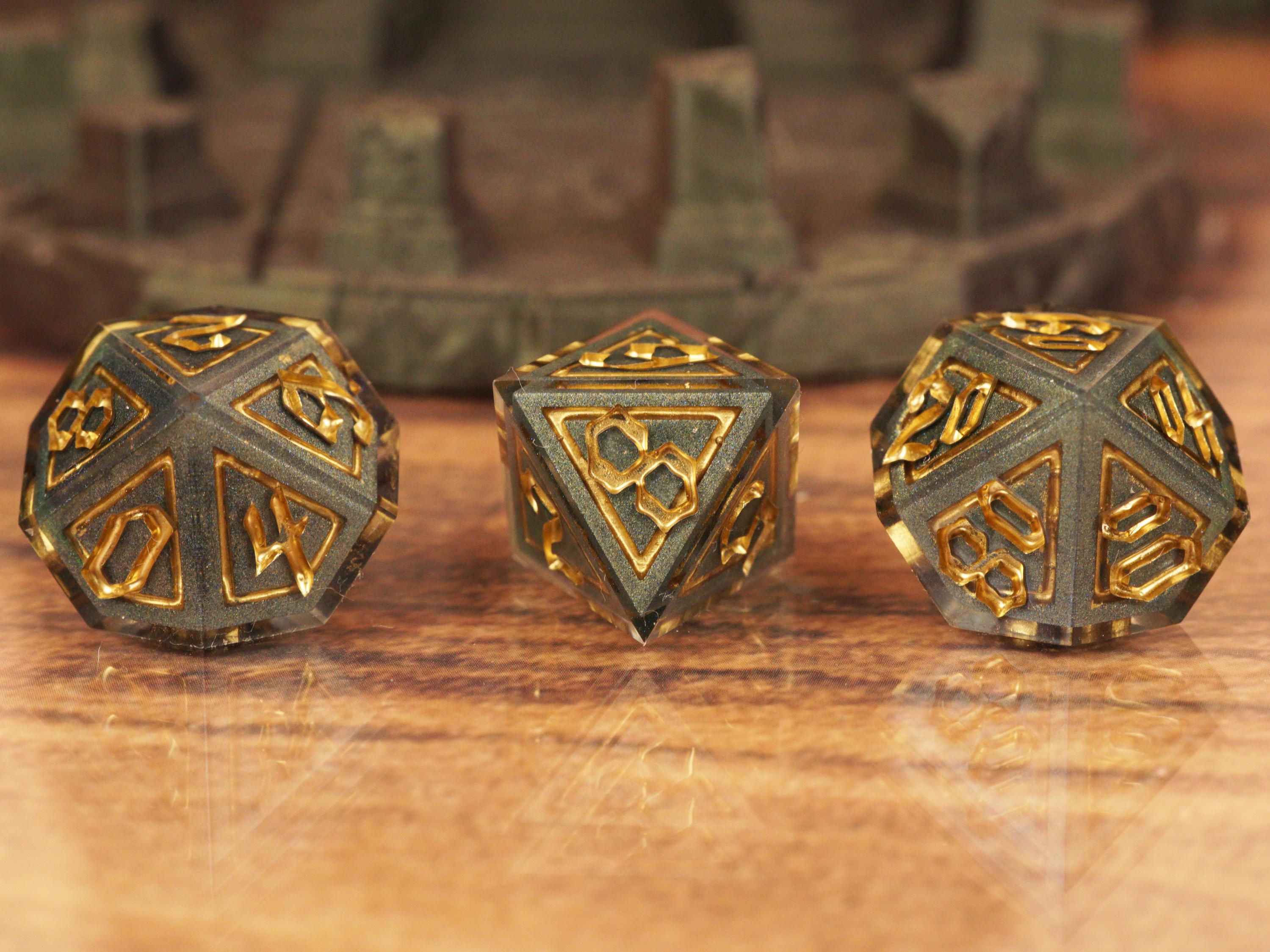 Dragon Dice - Handmade Resin Dice Set