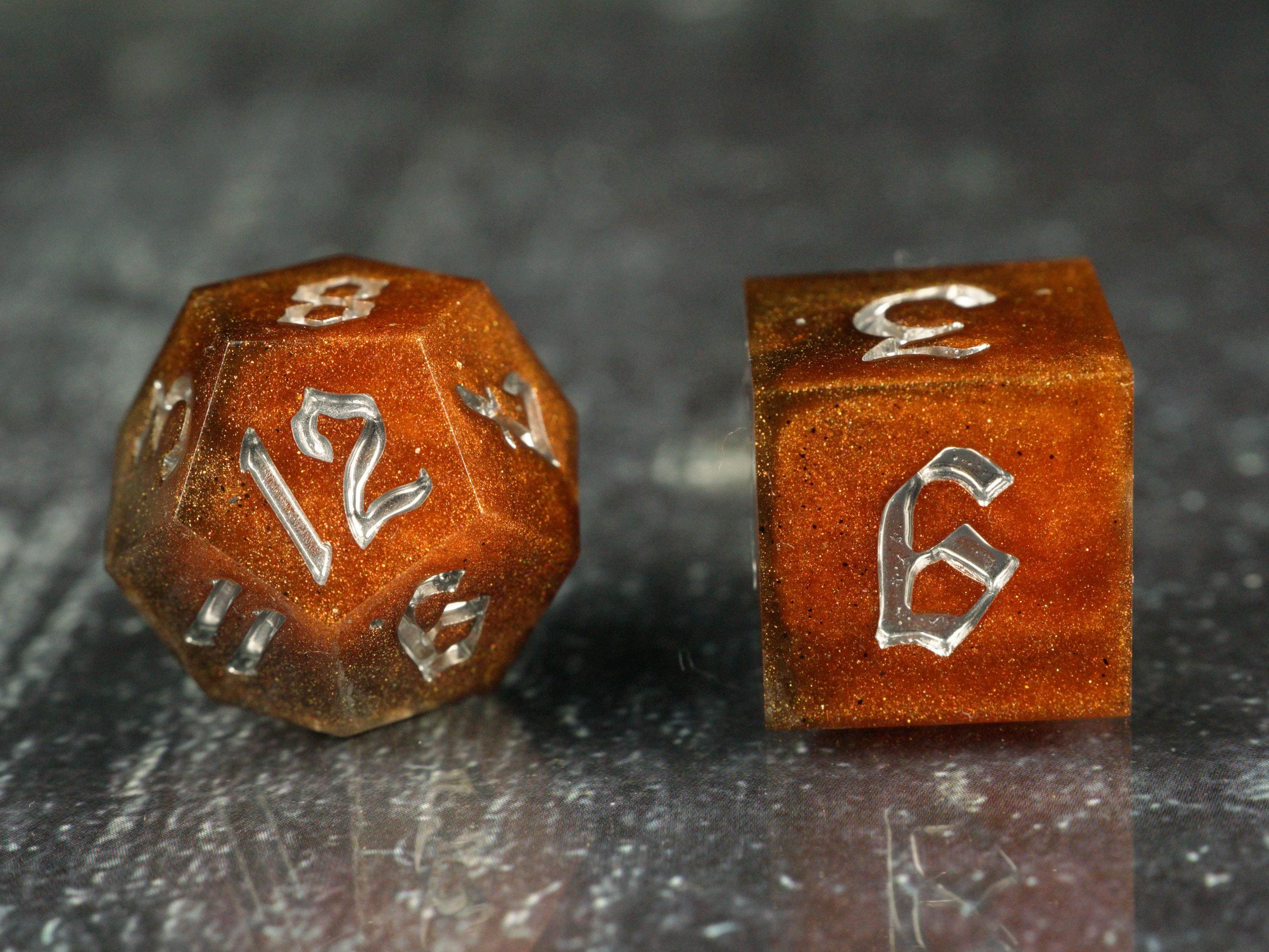 Copperforge Relic - Handmade Resin Dice Set