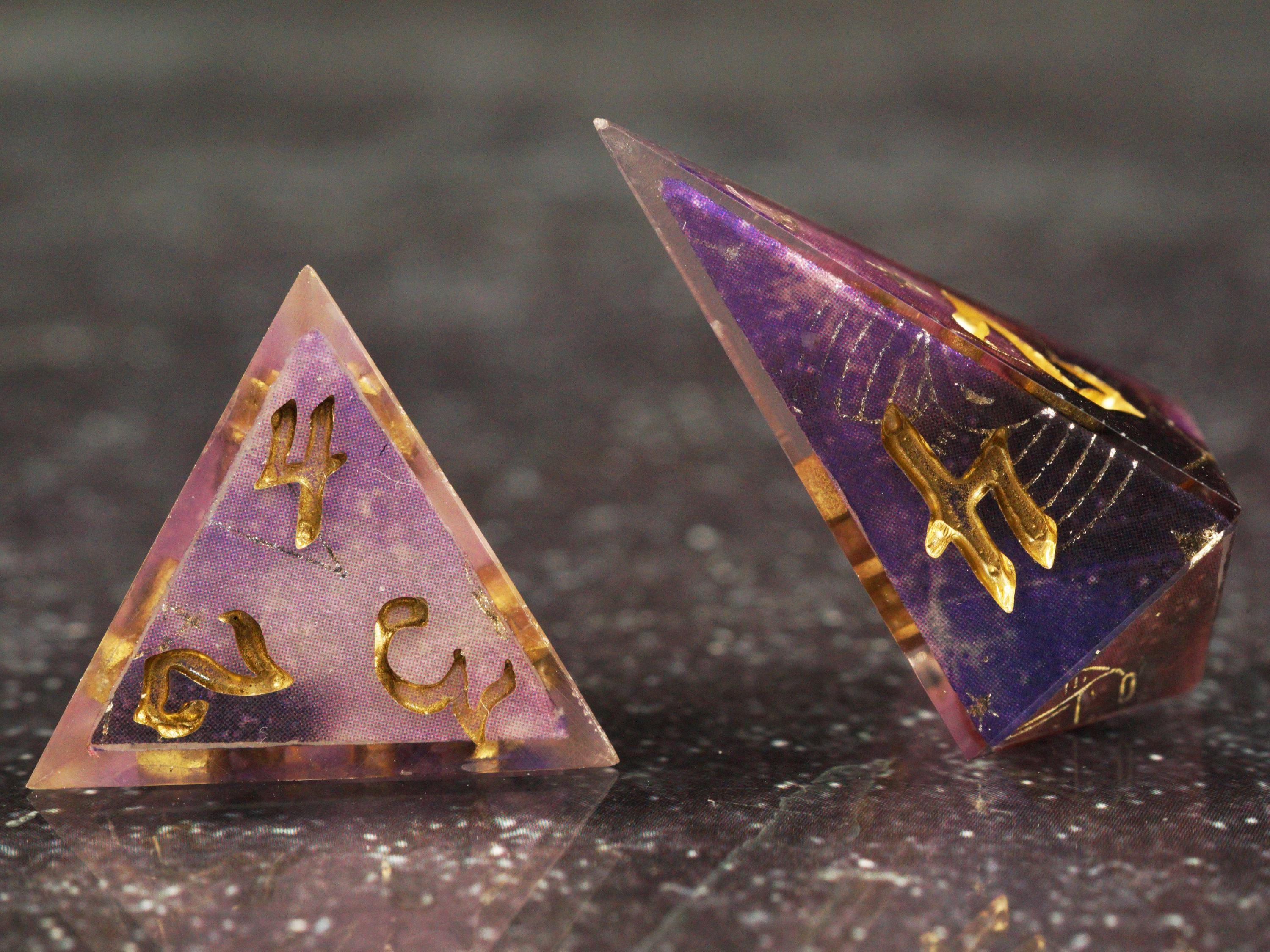 Cosmic Eclipse - Handmade Resin Dice Set