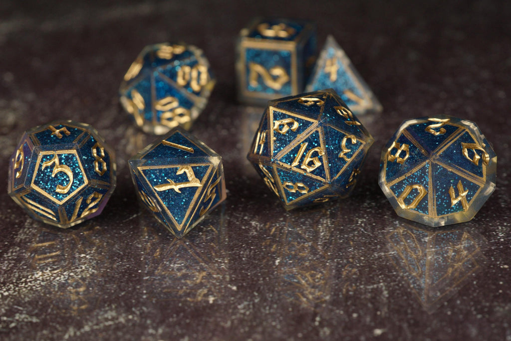 Pharaoh's Vault - Handmade Resin Dice Set