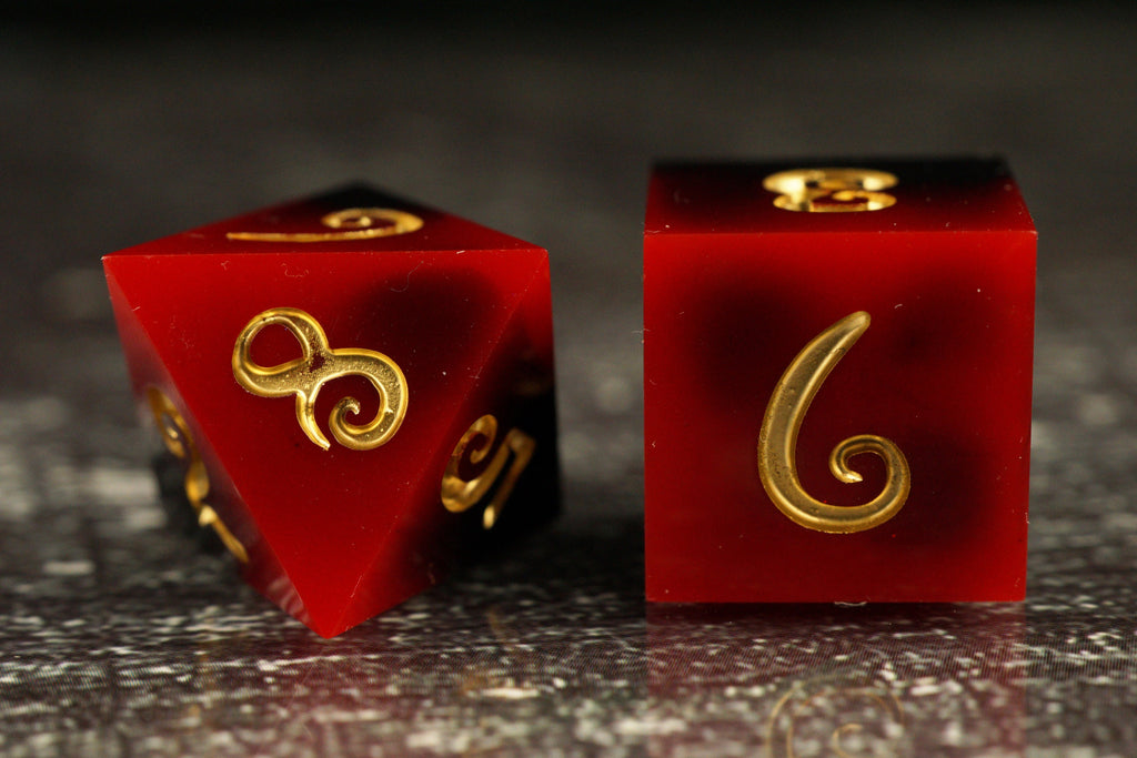 Erupting Earth - Handmade Resin Dice Set