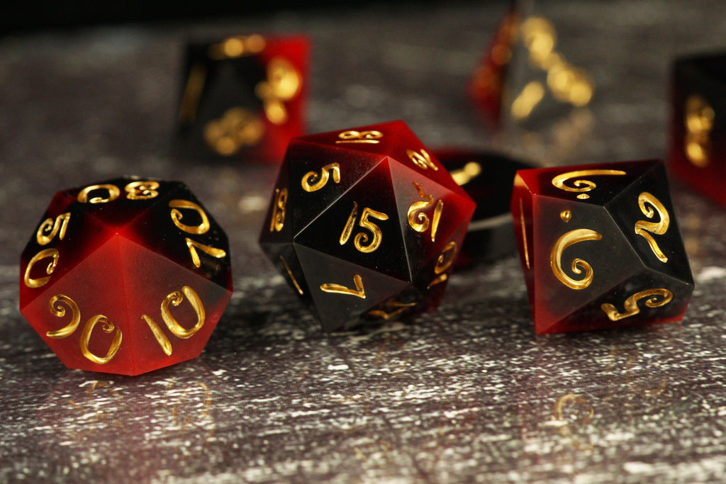 Erupting Earth - Handmade Resin Dice Set