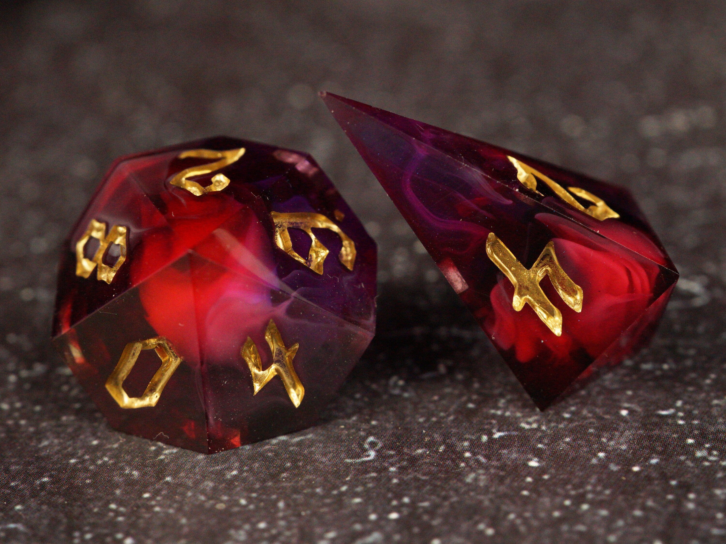Magic Missile - Handmade Resin Dice Set