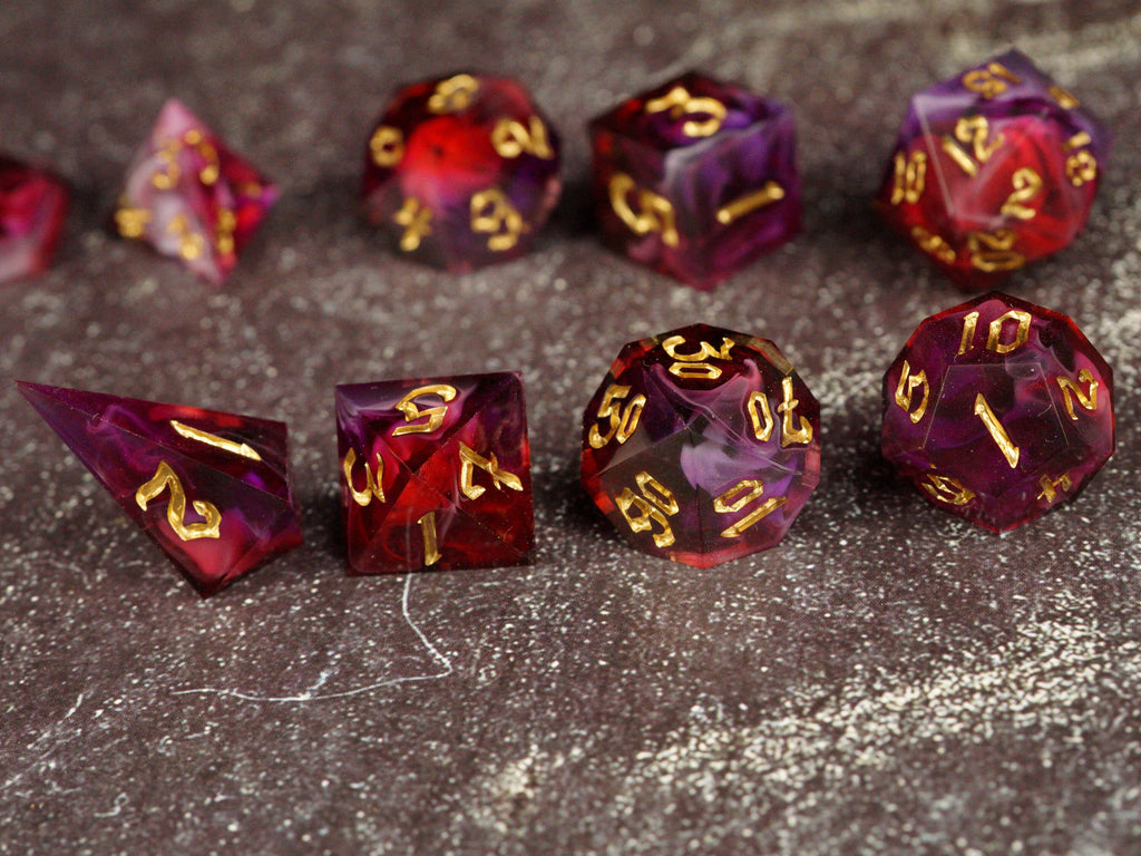 Magic Missile - Handmade Resin Dice Set