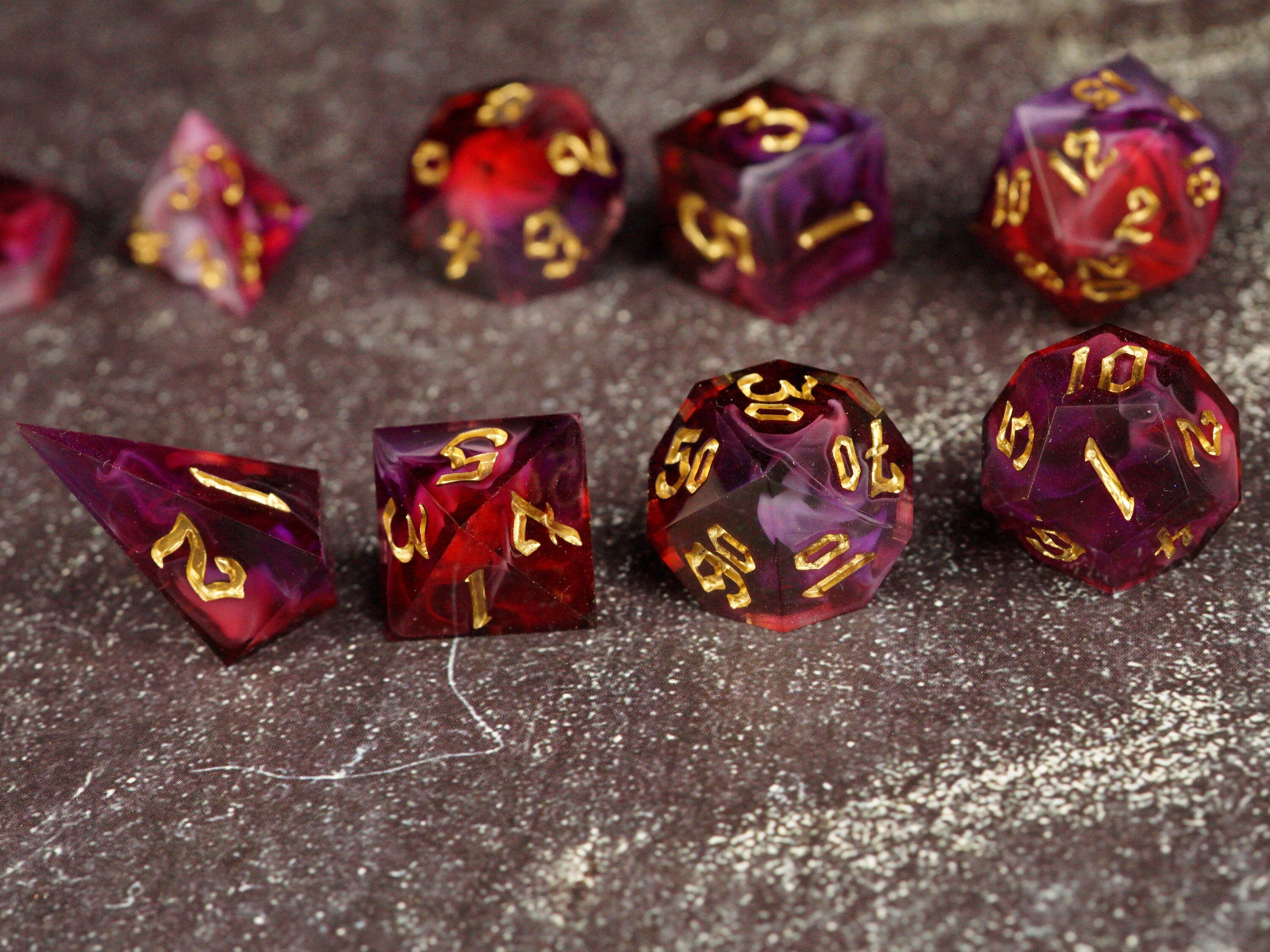 Magic Missile - Handmade Resin Dice Set