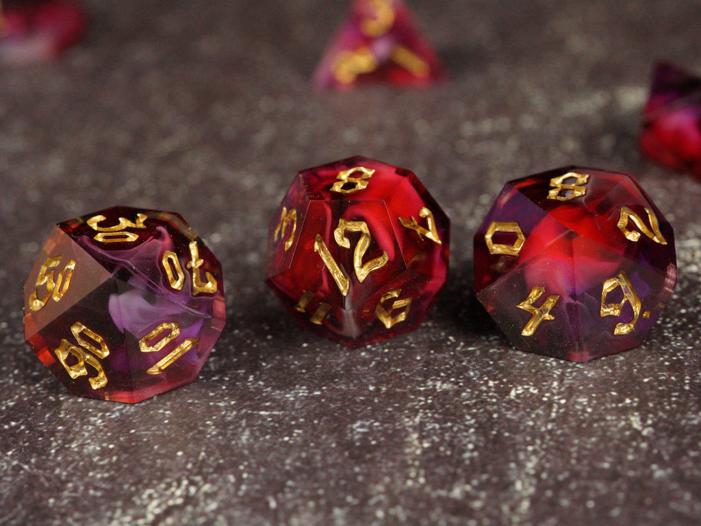 Magic Missile - Handmade Resin Dice Set