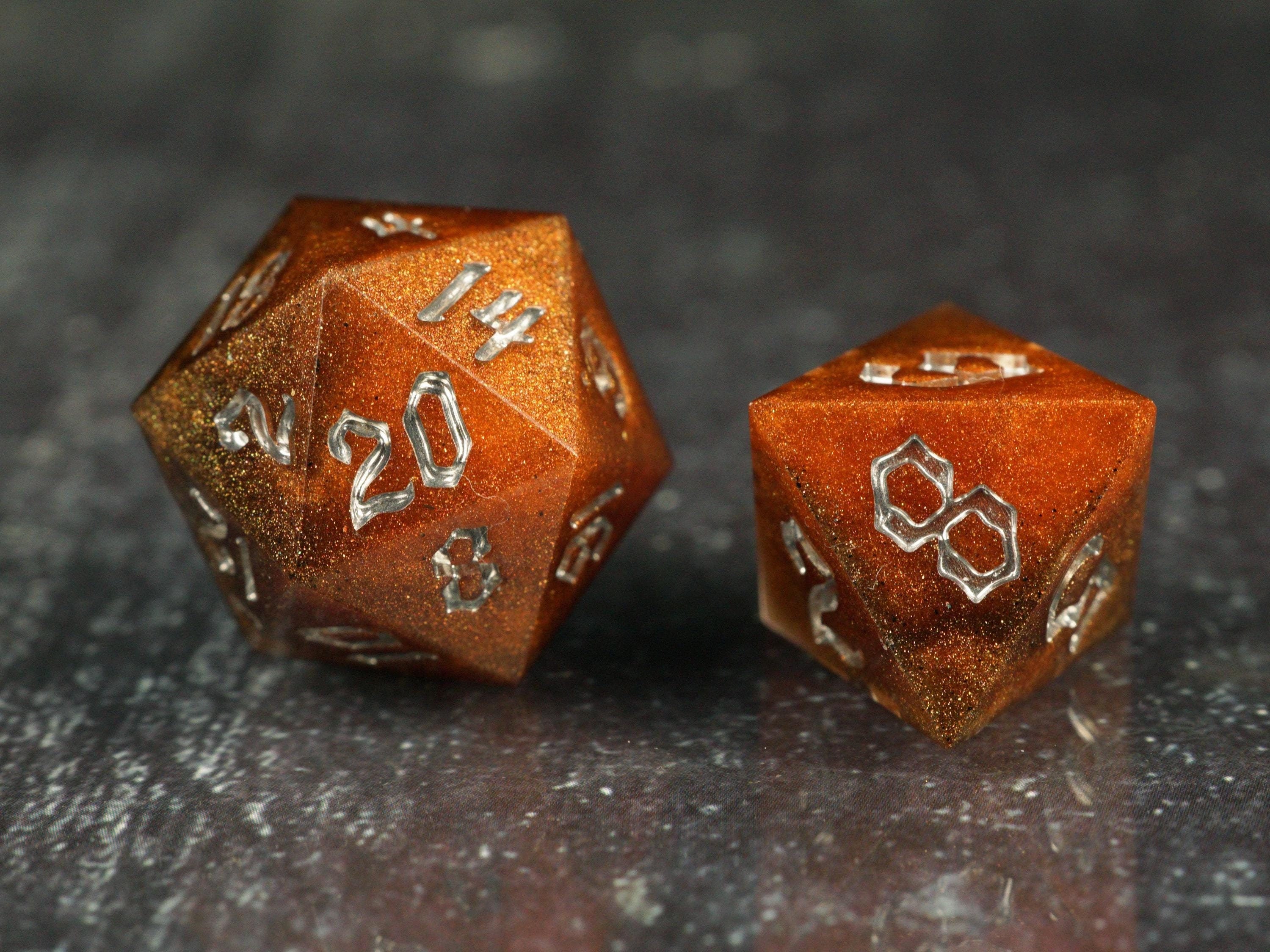 Copperforge Relic - Handmade Resin Dice Set