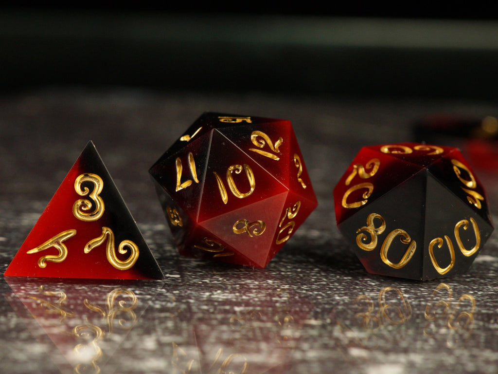 Erupting Earth - Handmade Resin Dice Set
