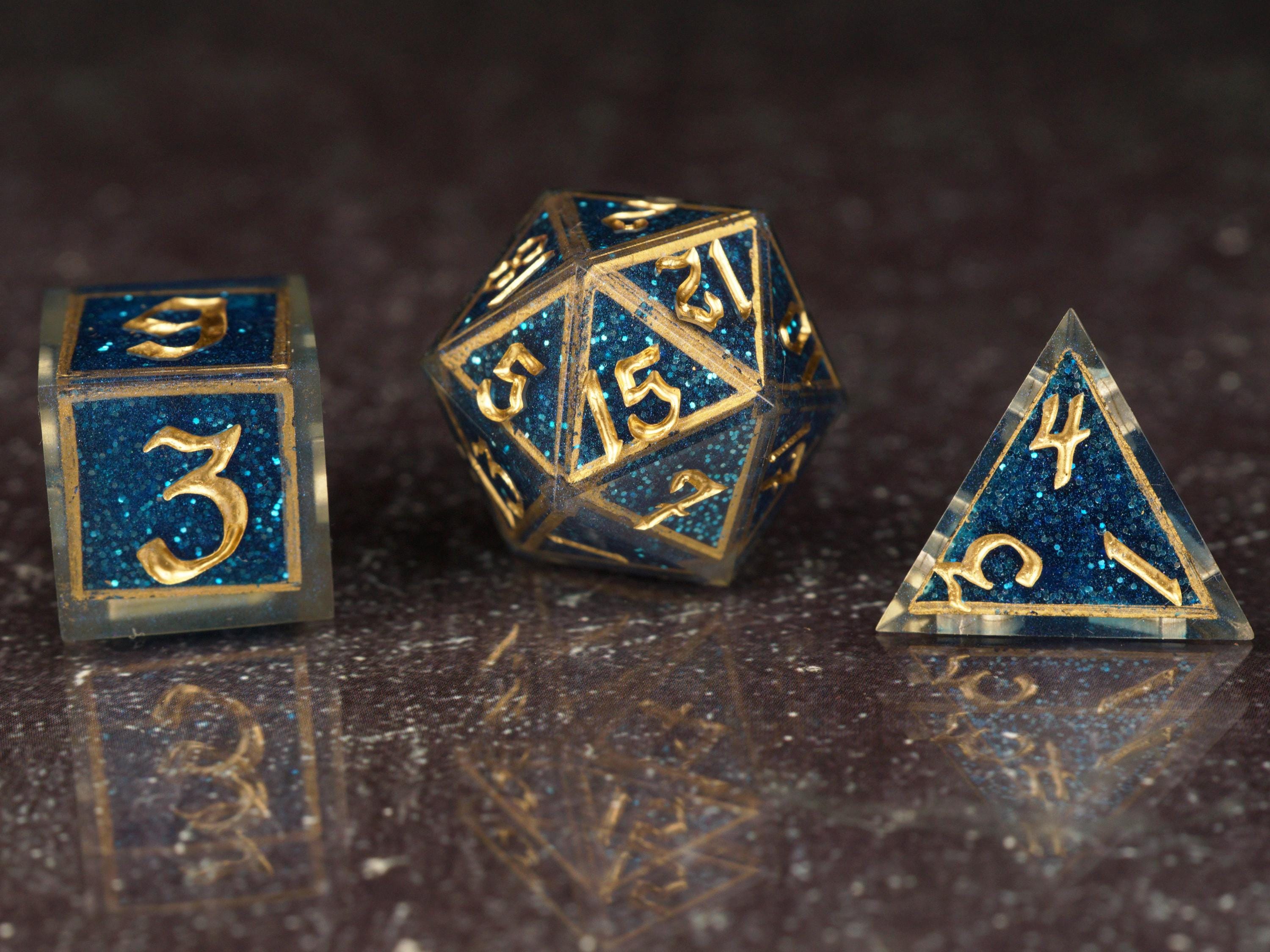 Pharaoh's Vault - Handmade Resin Dice Set