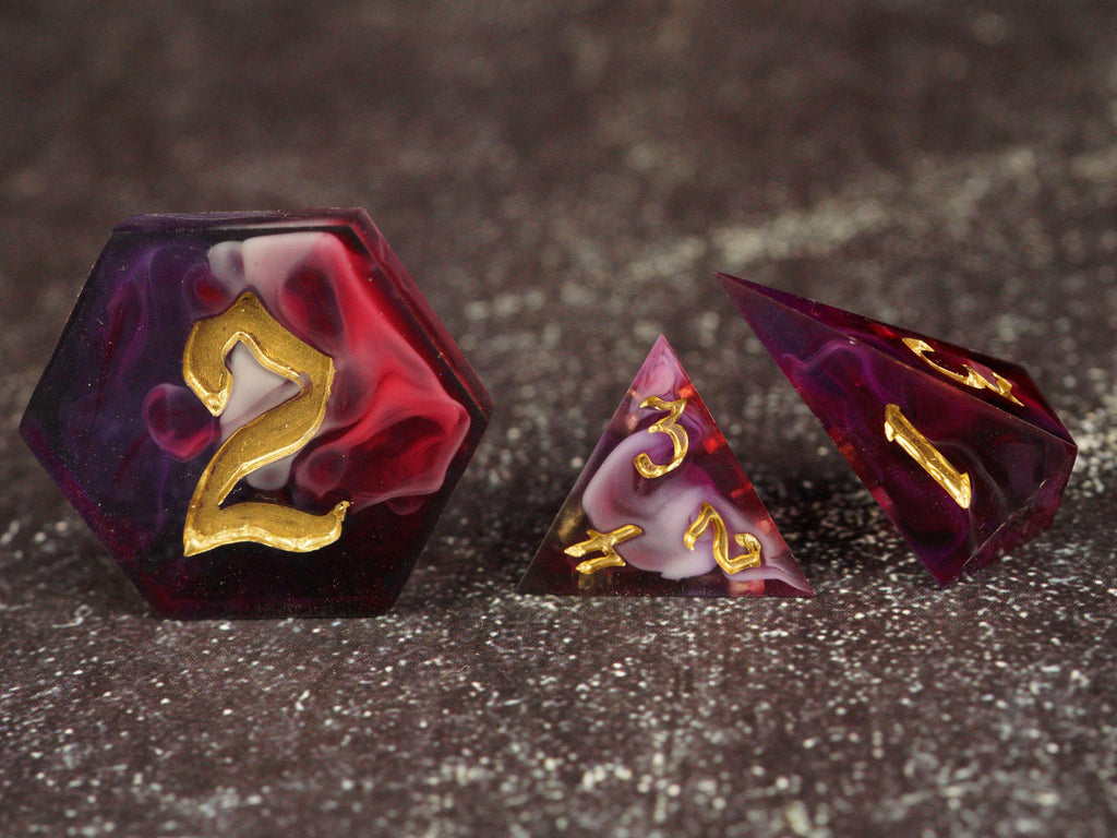 Magic Missile - Handmade Resin Dice Set
