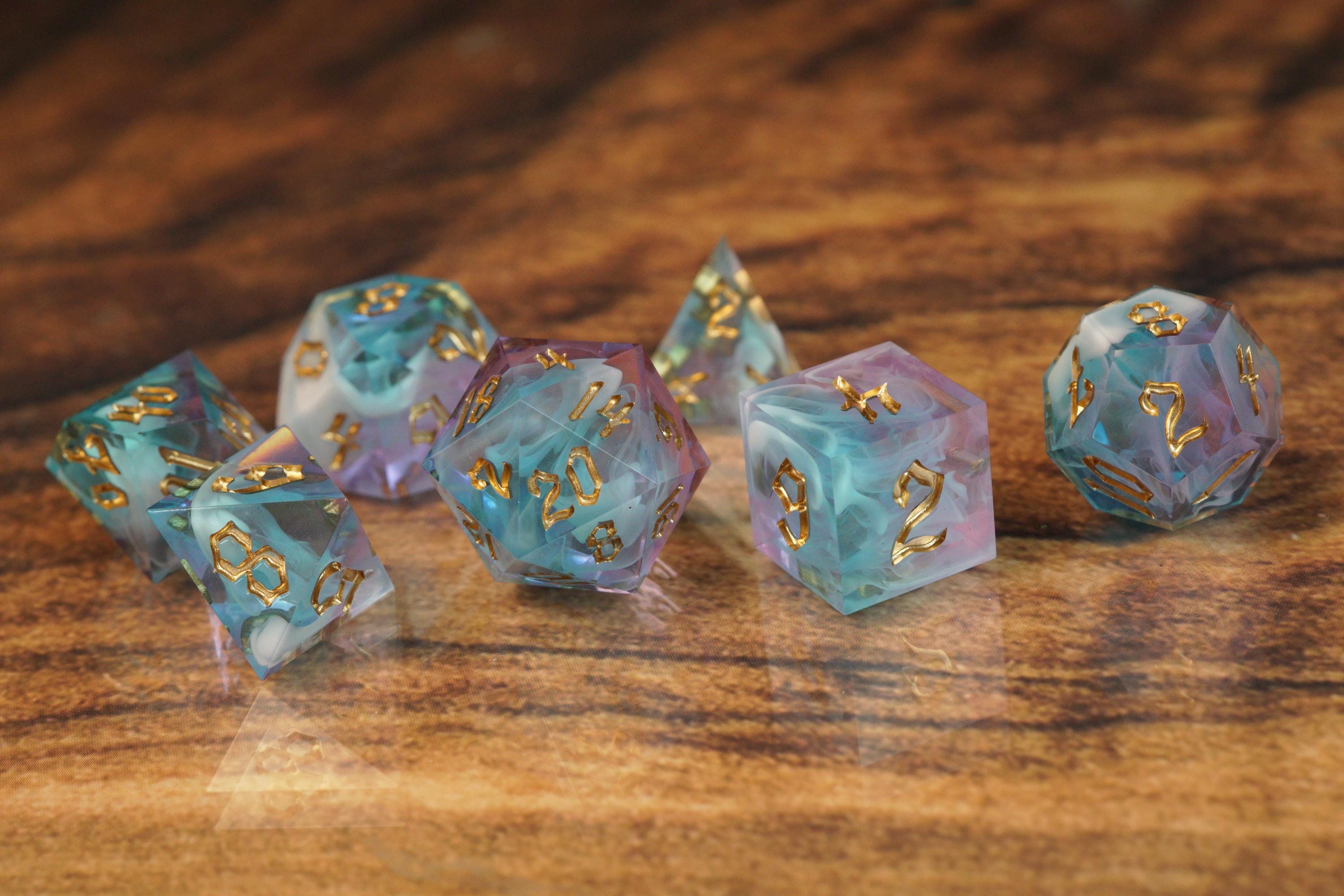Ostara of the Dawn - Handmade Resin Dice Set