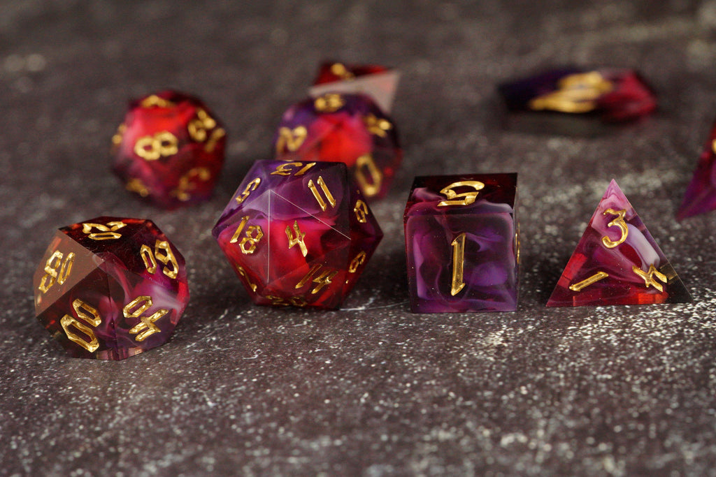 Magic Missile - Handmade Resin Dice Set