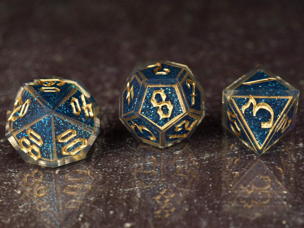 Pharaoh's Vault - Handmade Resin Dice Set