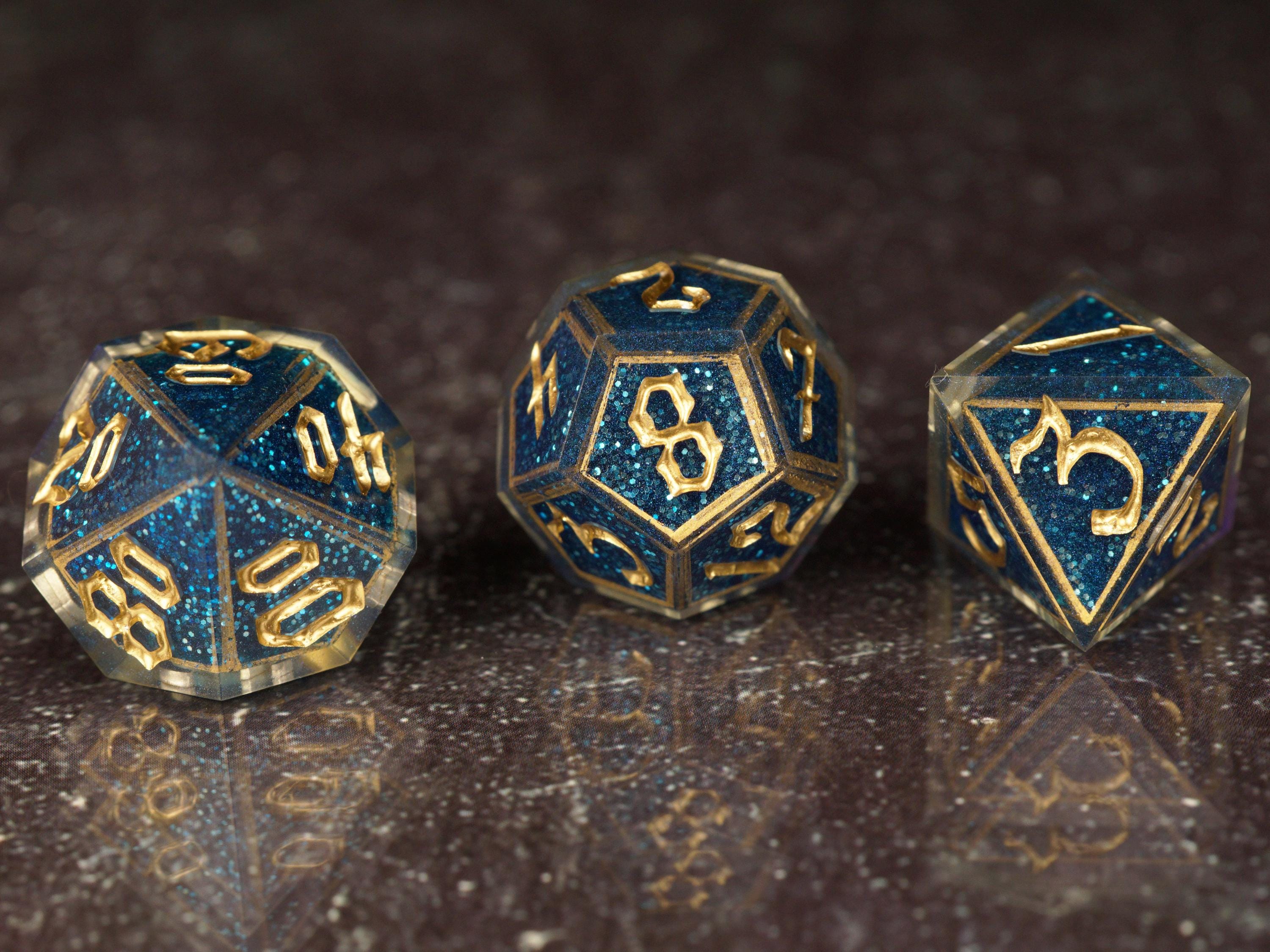 Pharaoh's Vault - Handmade Resin Dice Set