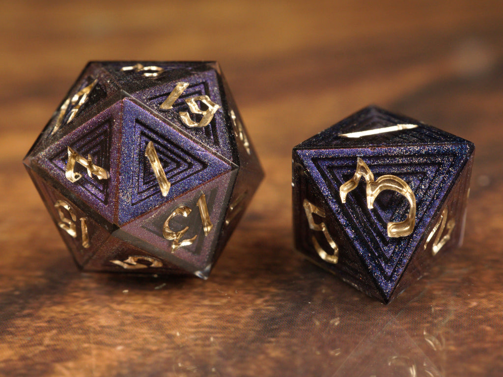 Amethyst Forge - Luxury Bismuth Inspired Handmade Resin Dice Set