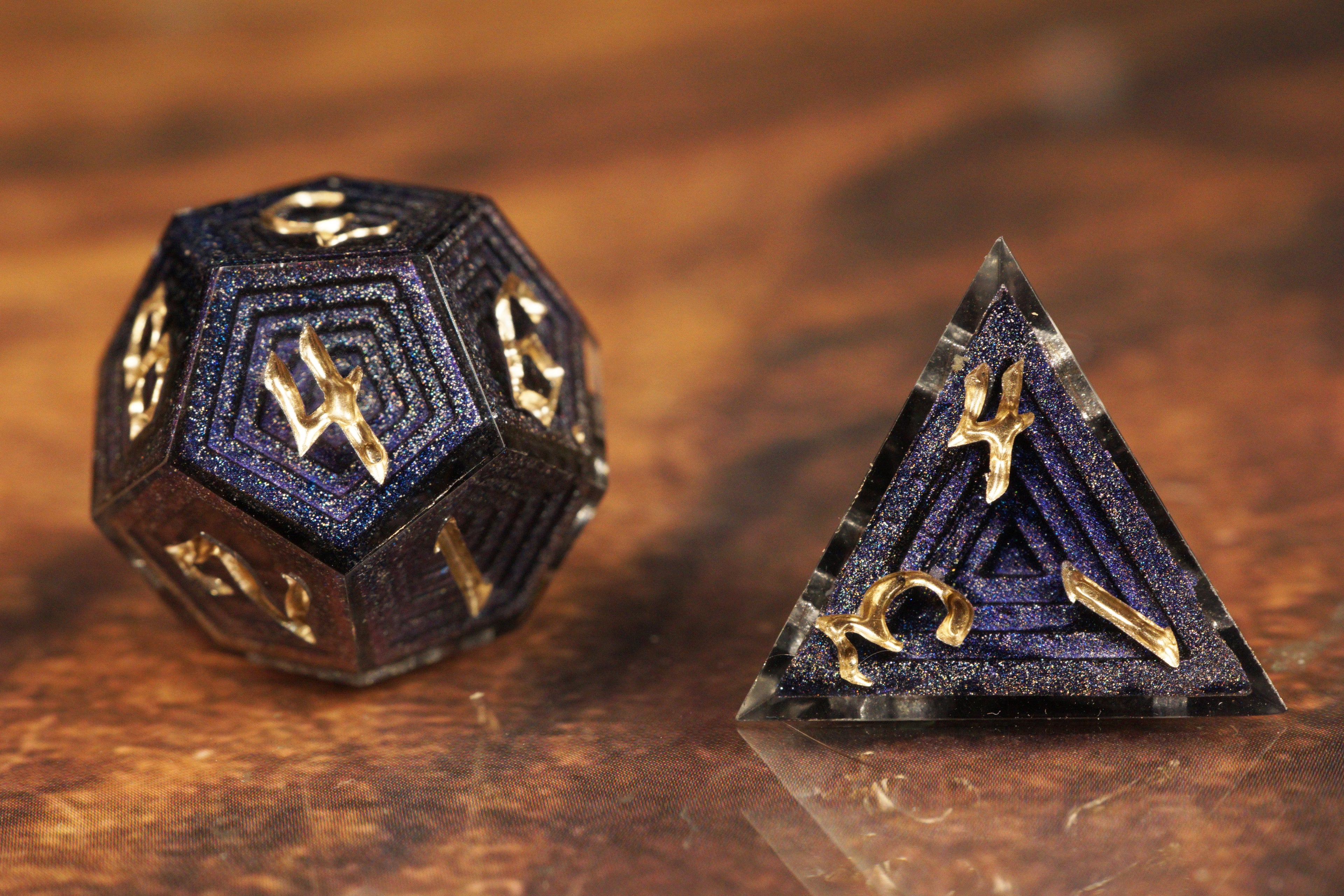 Amethyst Forge - Luxury Bismuth Inspired Handmade Resin Dice Set