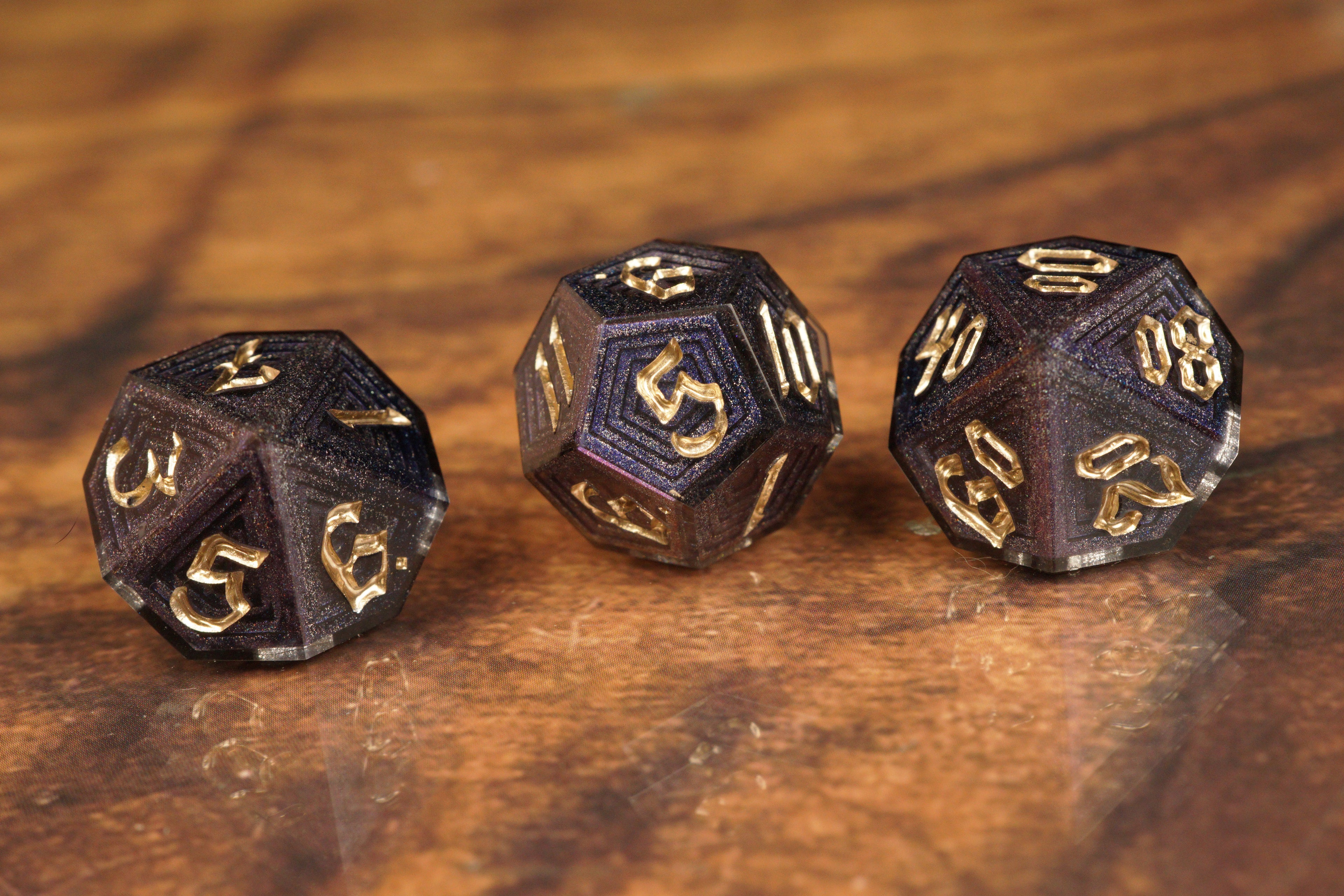 Amethyst Forge - Luxury Bismuth Inspired Handmade Resin Dice Set