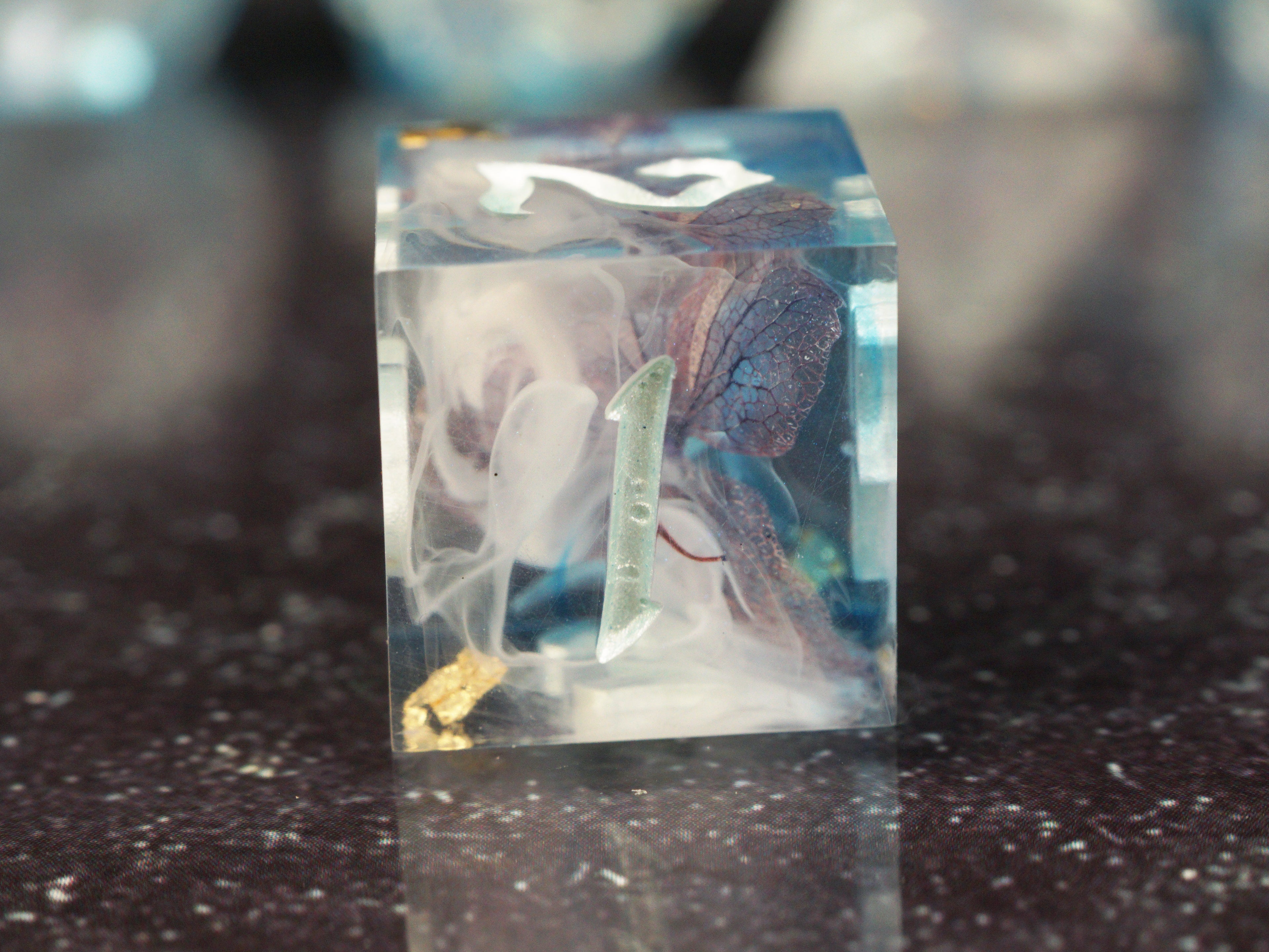 Moonwell Blossoms - Handmade Resin Dice Set