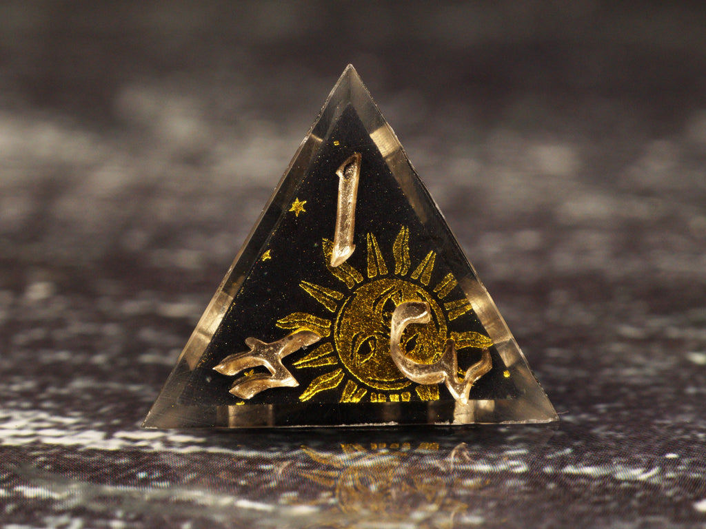 Stellar Eclipse - Handmade Resin Dice Set