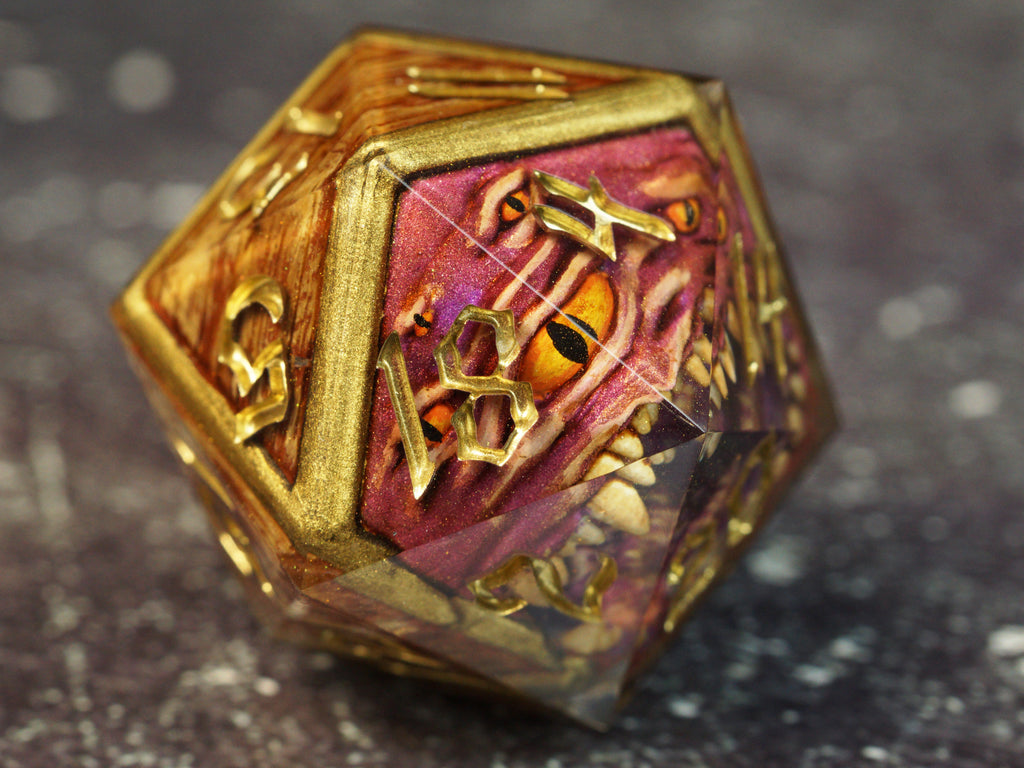 Mimic Gold Edition - Handmade Collector’s D20, 30mm