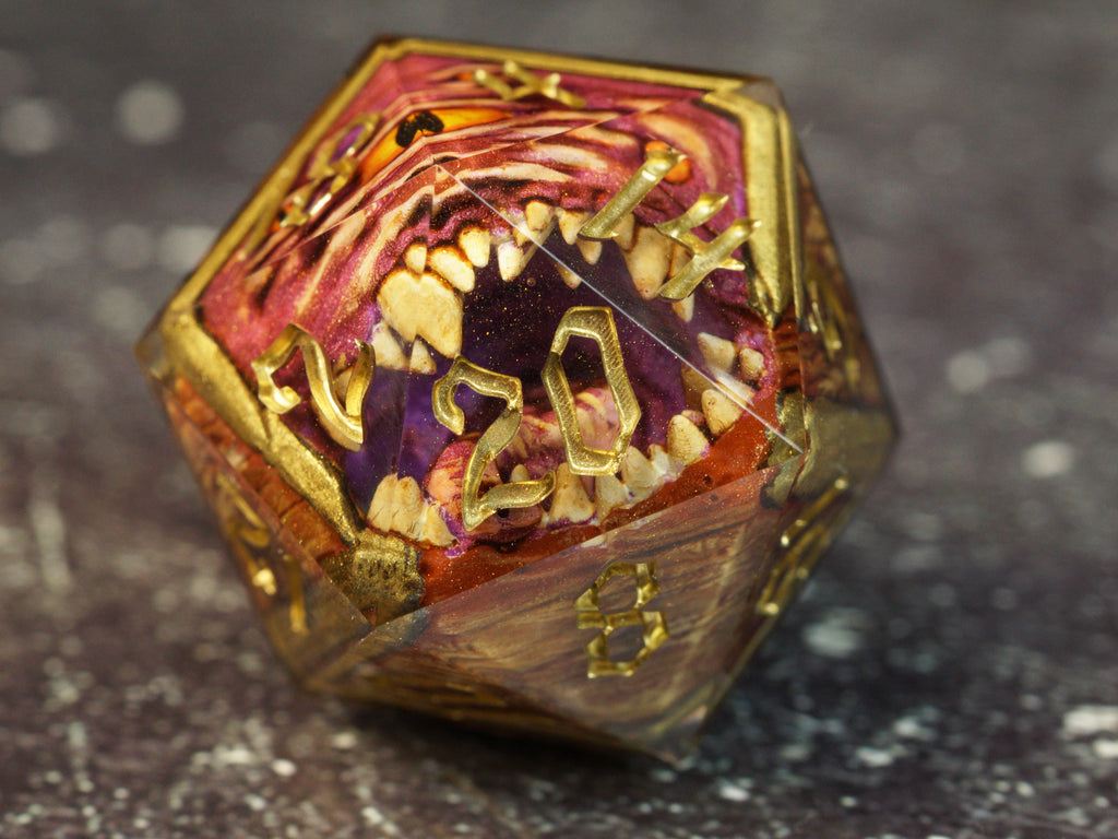 Mimic Gold Edition - Handmade Collector’s D20, 30mm