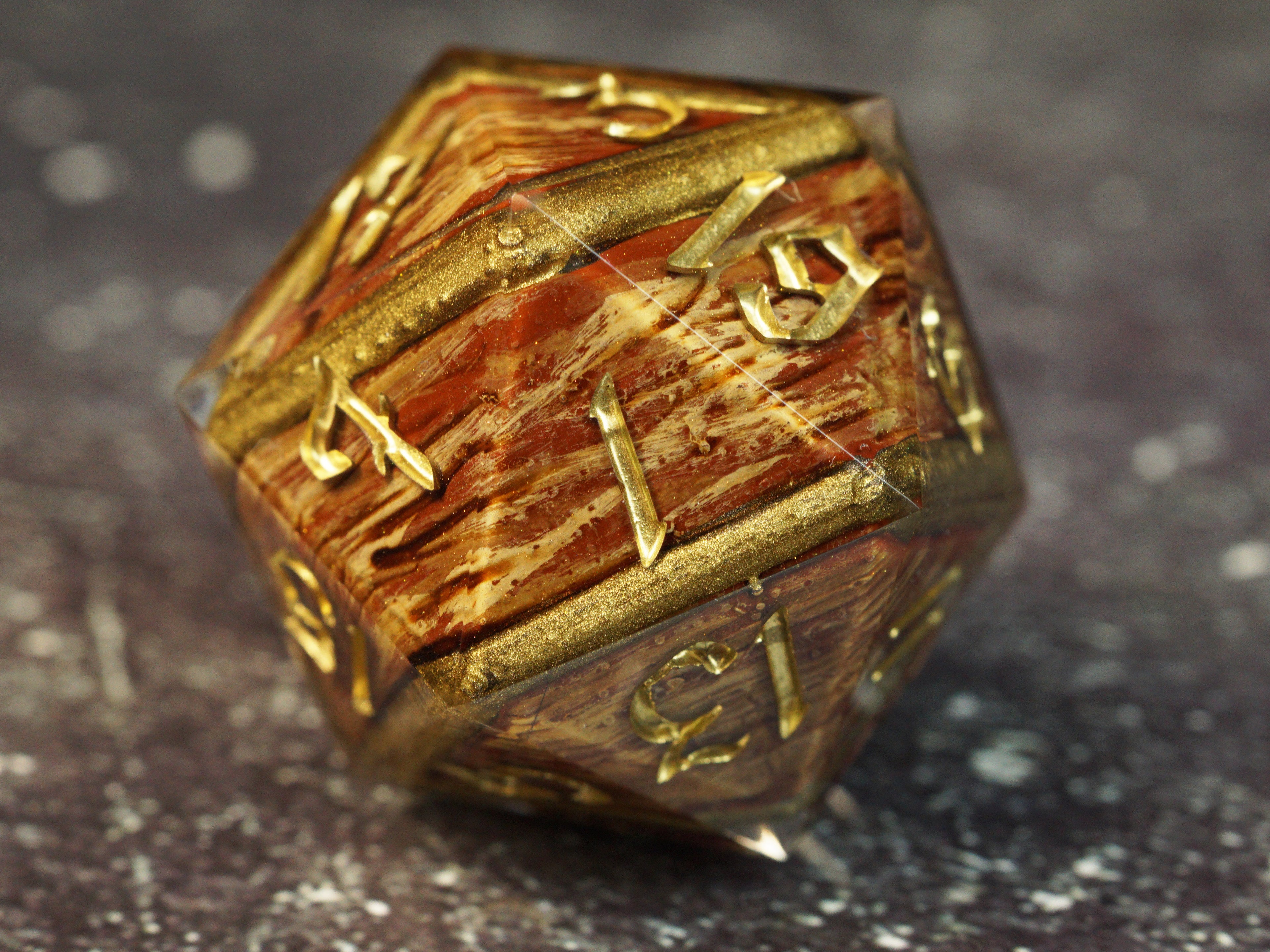 Mimic Gold Edition - Handmade Collector’s D20, 30mm