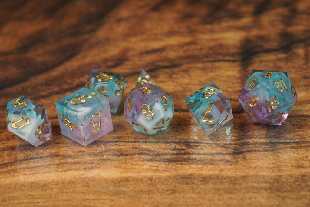 Ostara of the Dawn - Handmade Resin Dice Set