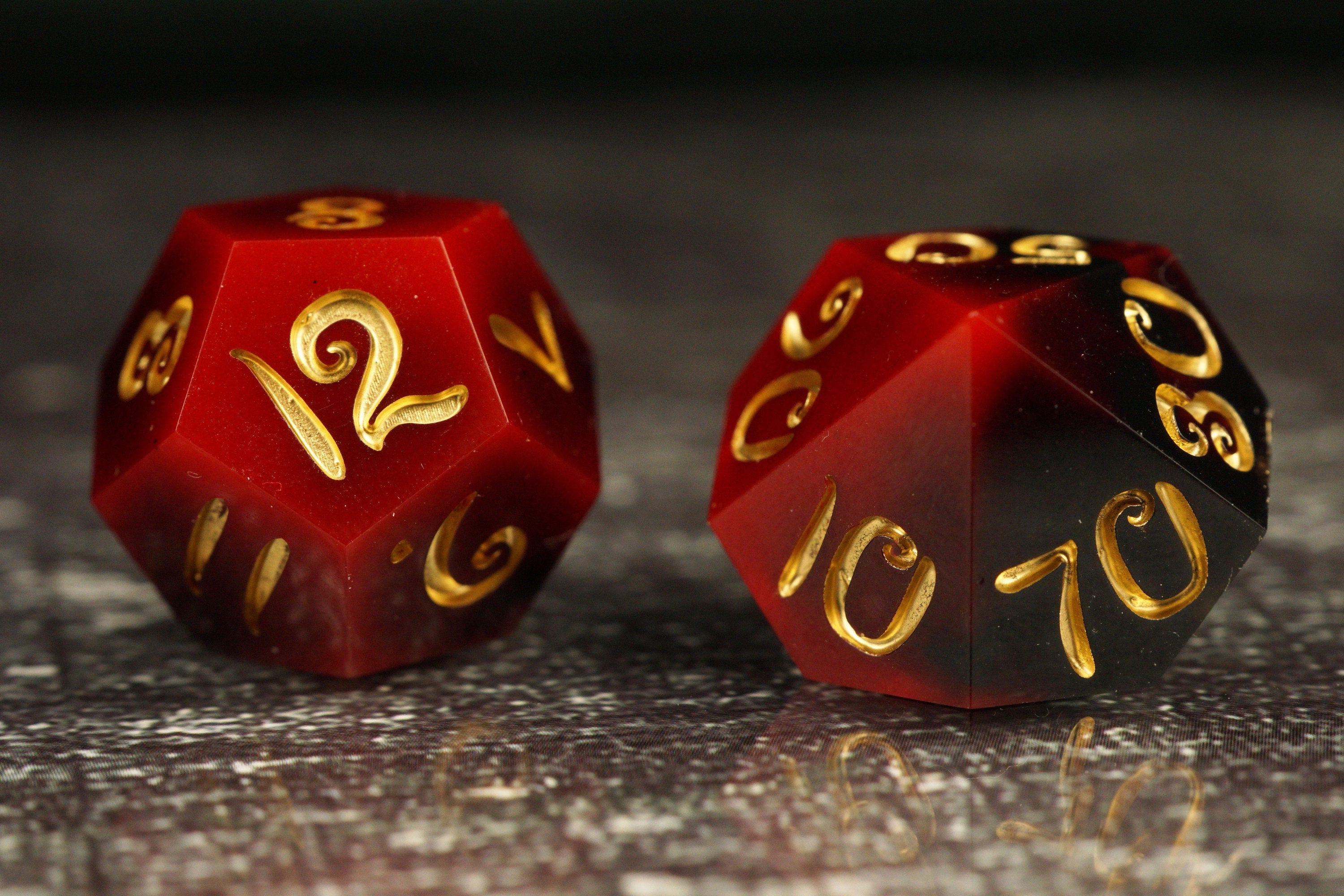 Erupting Earth - Handmade Resin Dice Set