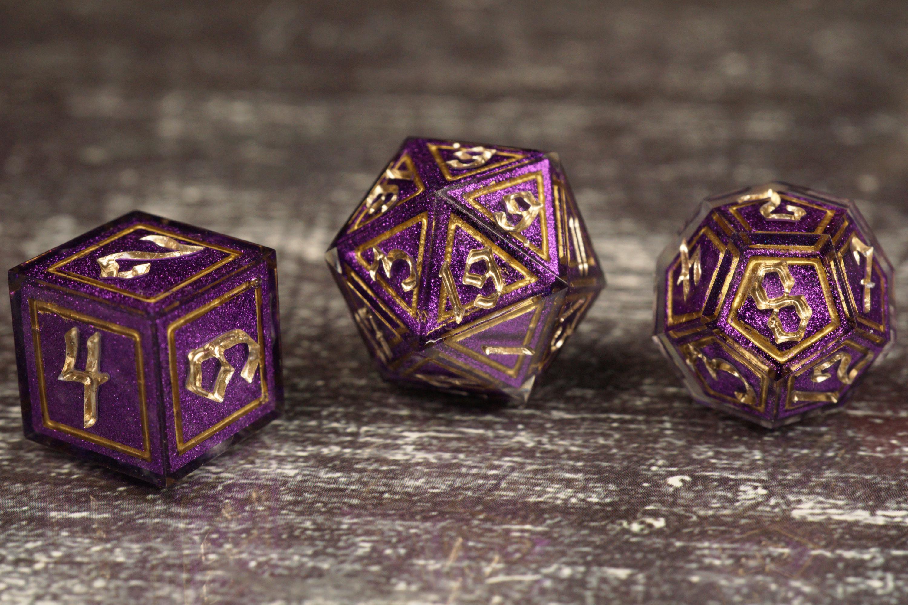 Arcane Majesty - Handmade Resin Dice Set
