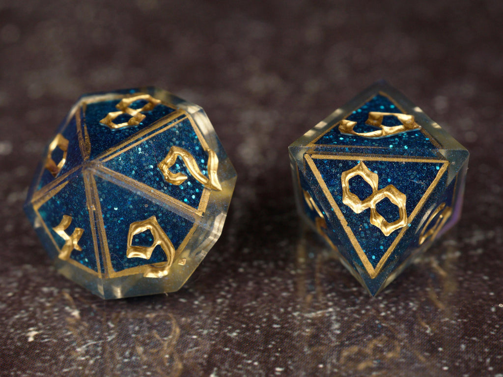 Pharaoh's Vault - Handmade Resin Dice Set
