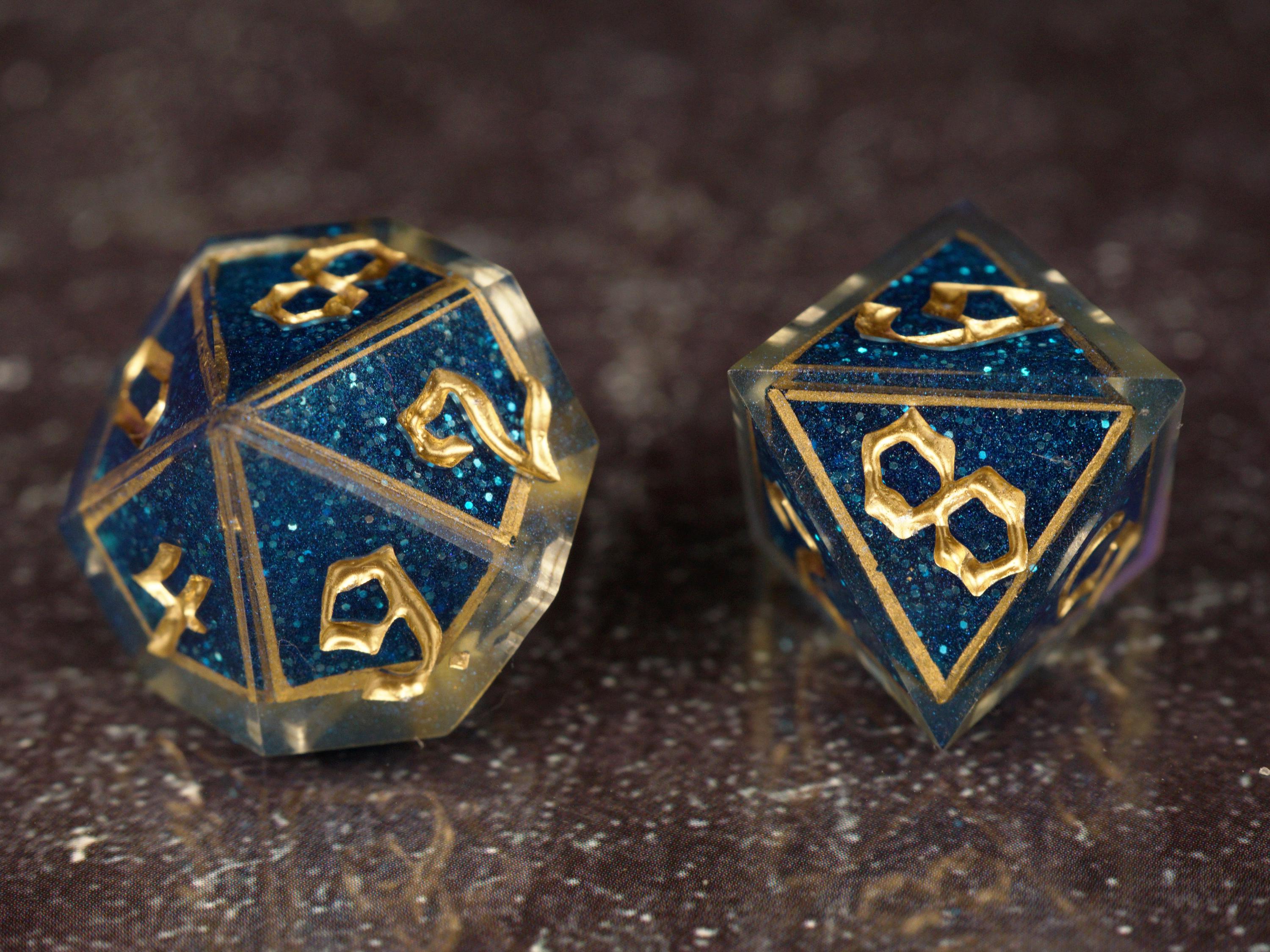 Pharaoh's Vault - Handmade Resin Dice Set
