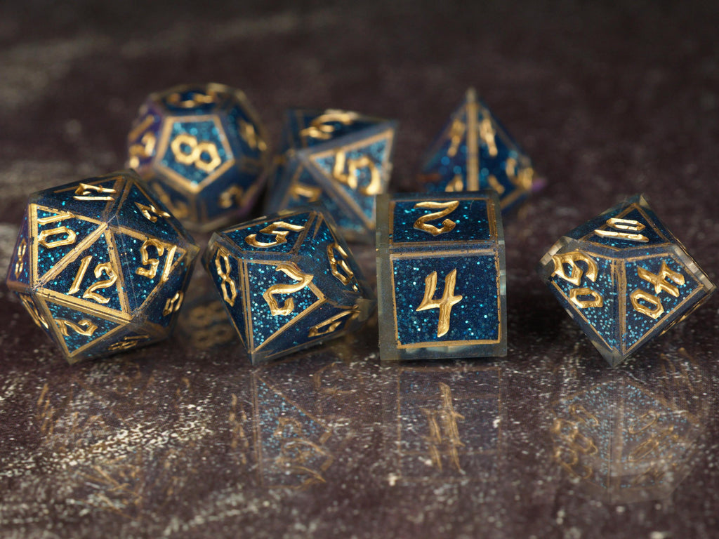 Pharaoh's Vault - Handmade Resin Dice Set