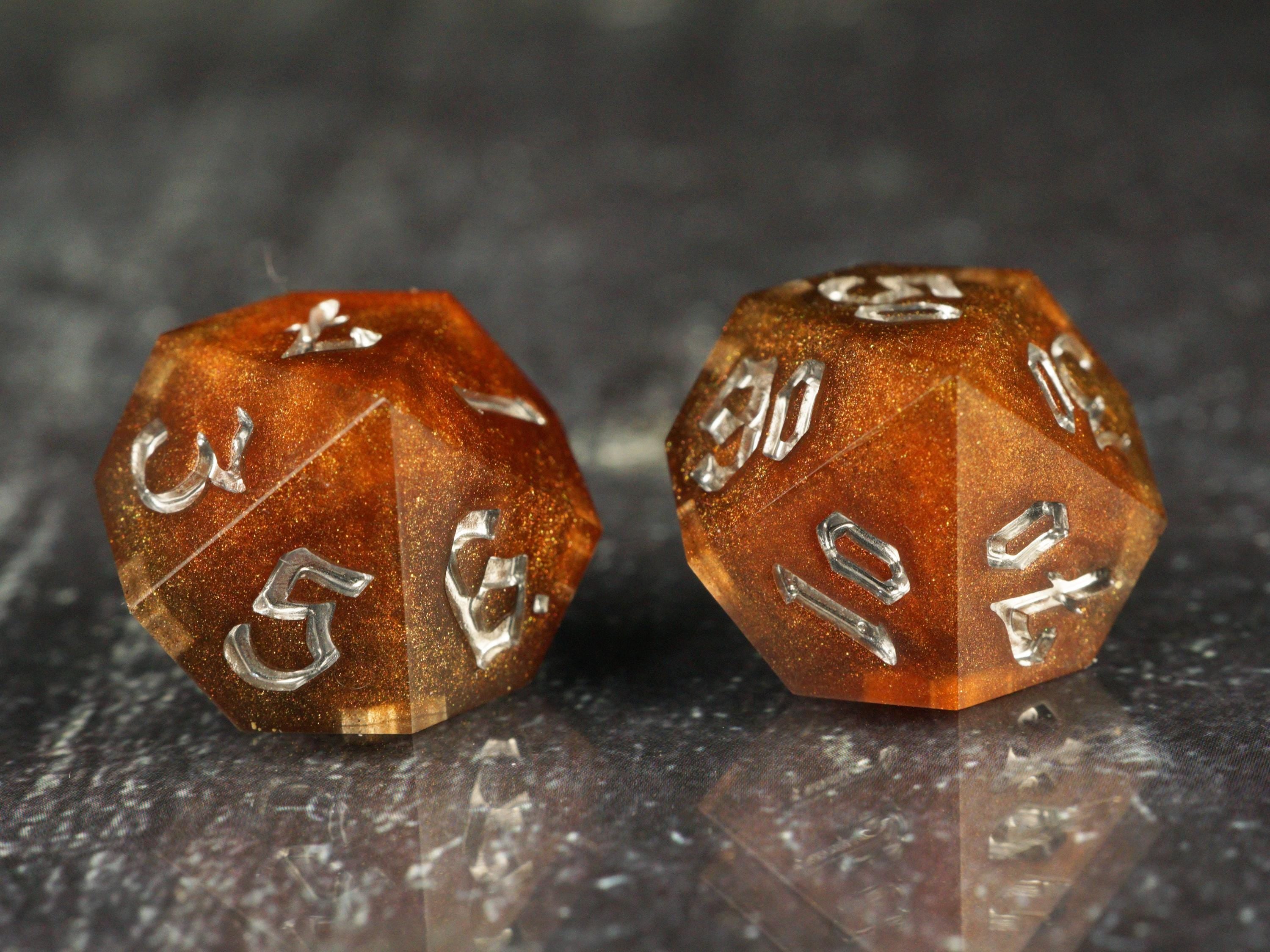 Copperforge Relic - Handmade Resin Dice Set