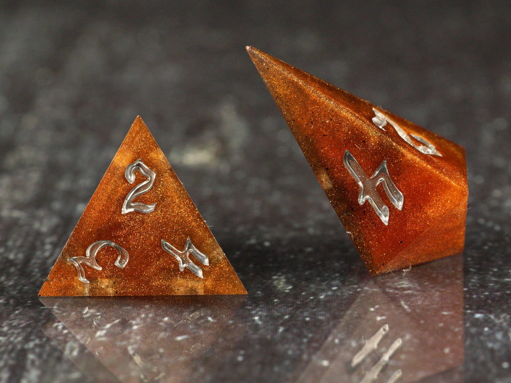 Copperforge Relic - Handmade Resin Dice Set
