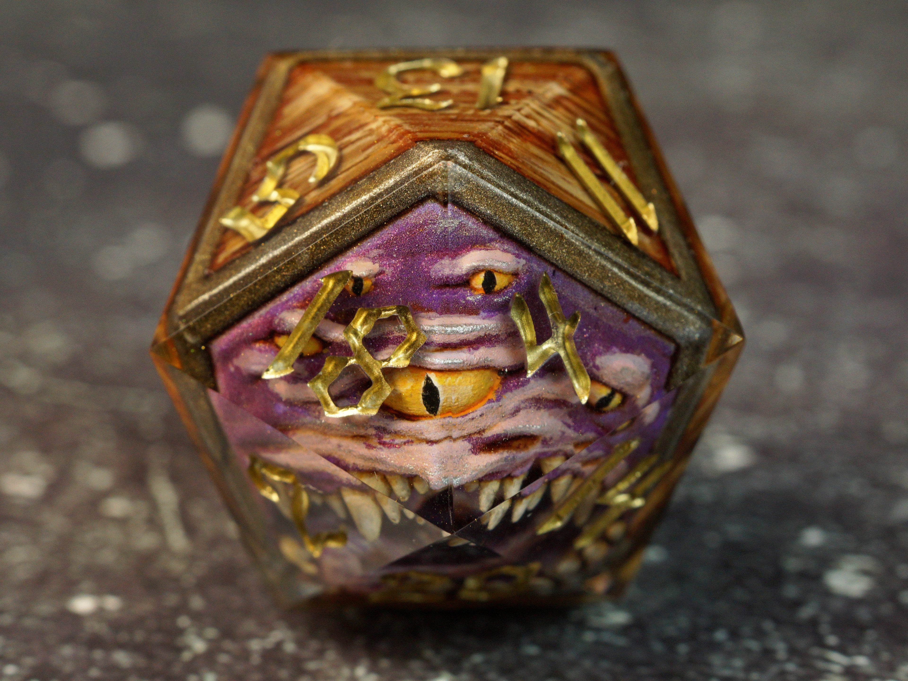 Mimic Silver Edition - Handmade Collector’s D20, 30mm