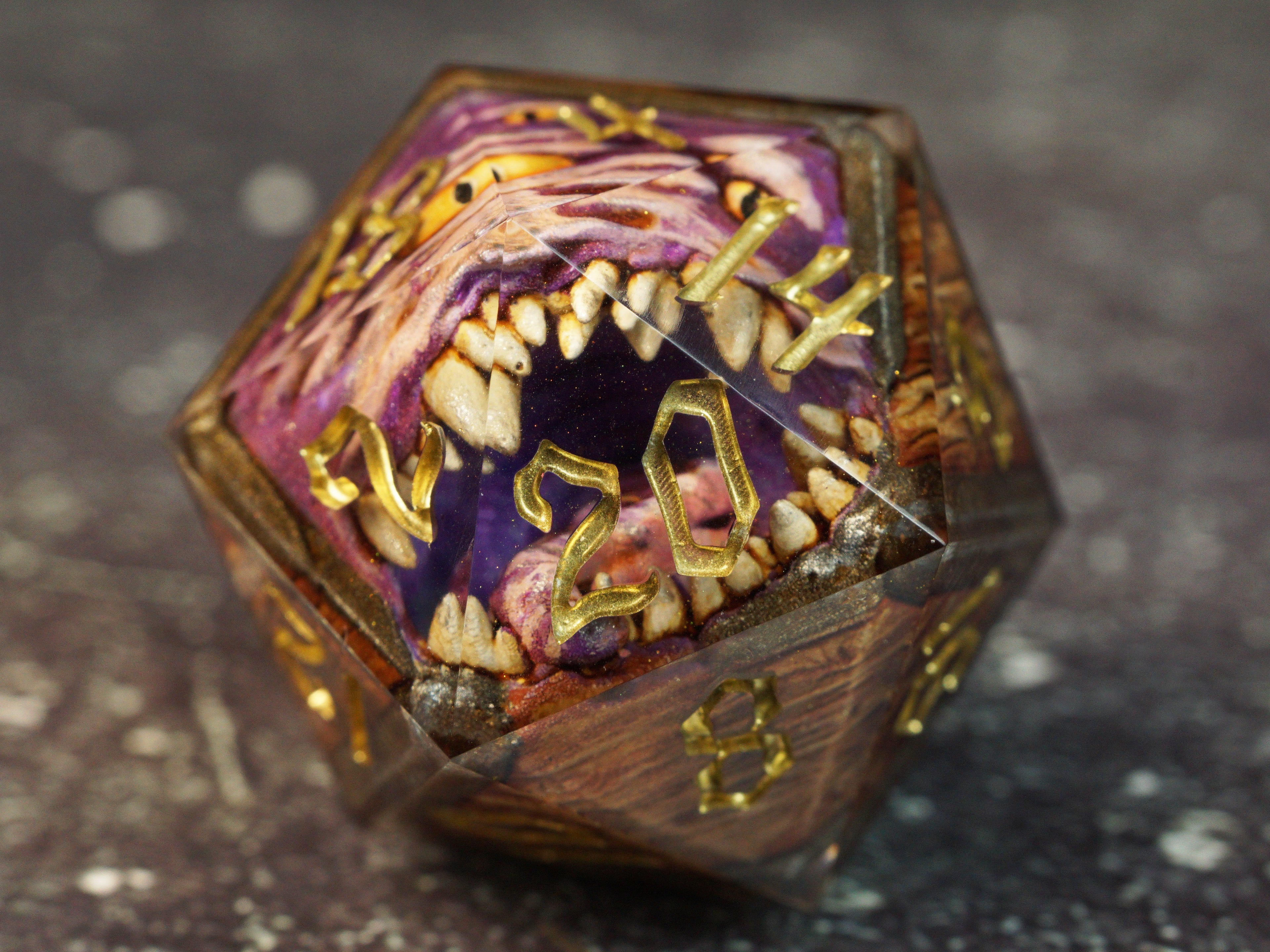 Mimic Silver Edition - Handmade Collector’s D20, 30mm