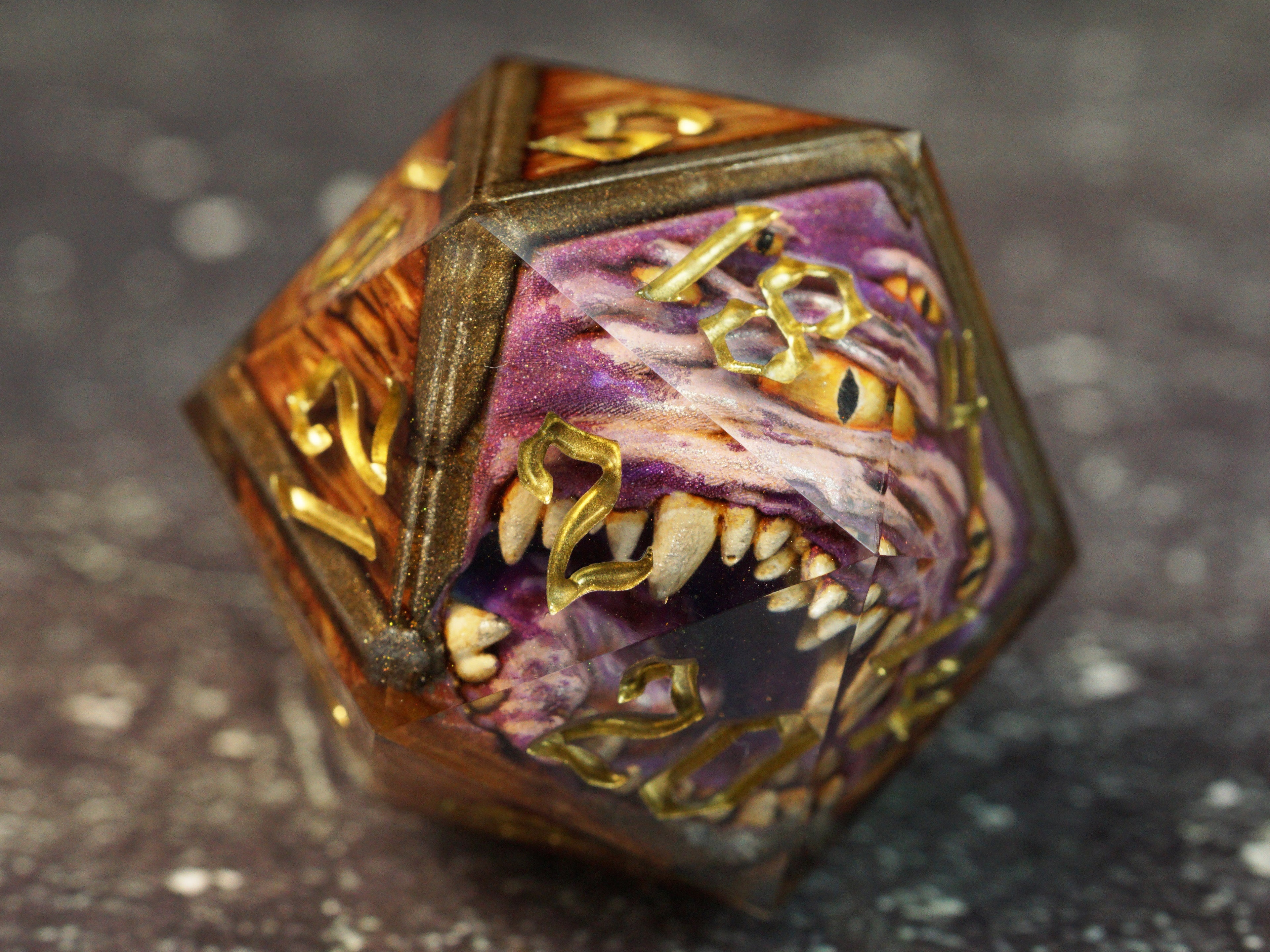 Mimic Silver Edition - Handmade Collector’s D20, 30mm