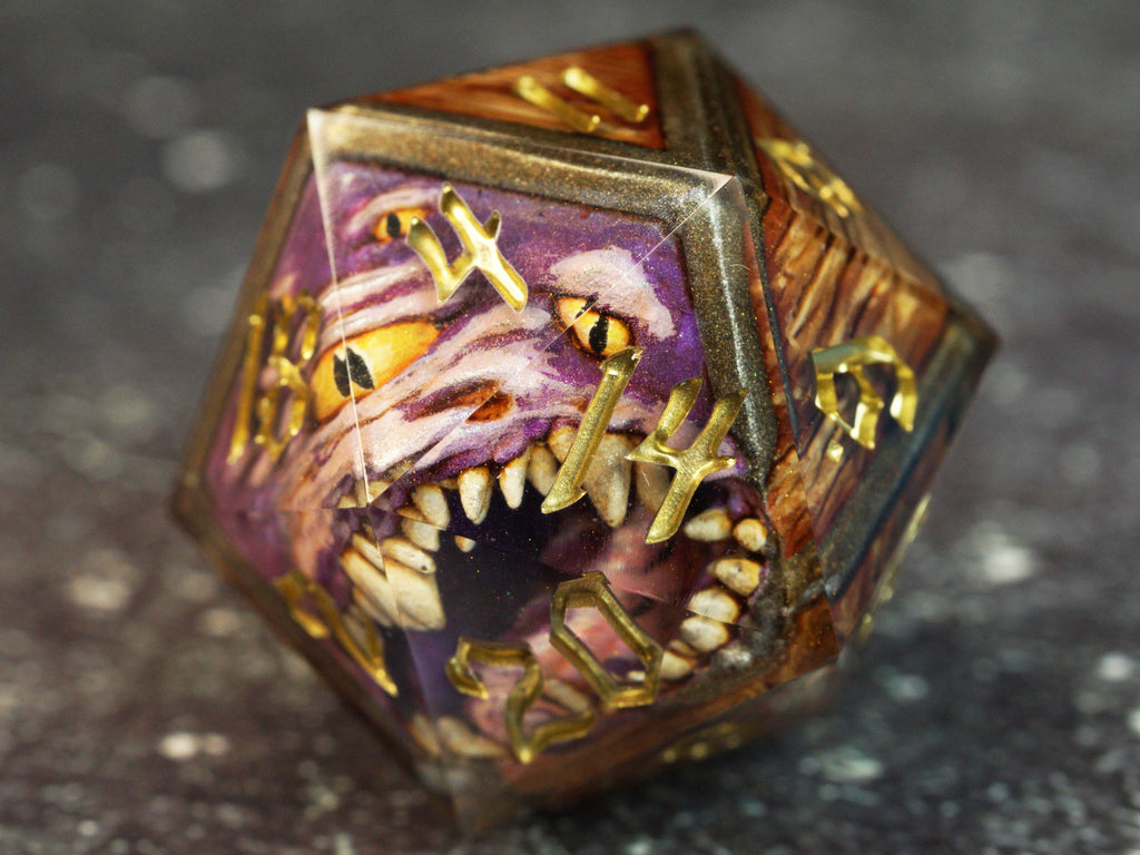 Mimic Silver Edition - Handmade Collector’s D20, 30mm